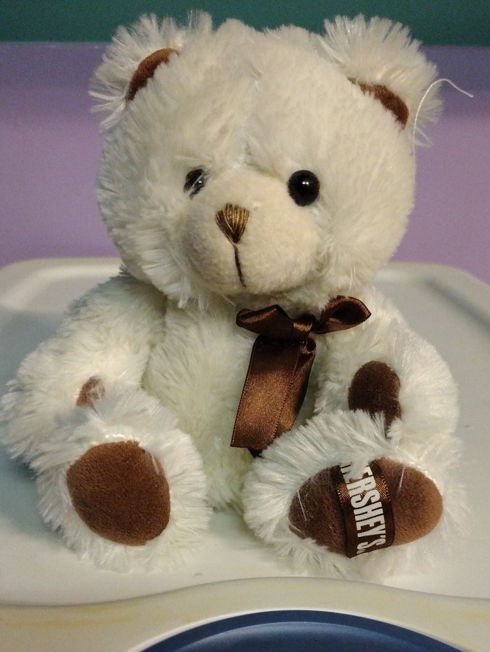 Hershey's Plush White & Brown Teddy Bear